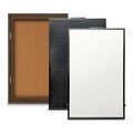 United Visual Products Corkboard, Single Door, Radius Frame, 36x36", White/Amethyst UV7002-WHITE-AMETHY